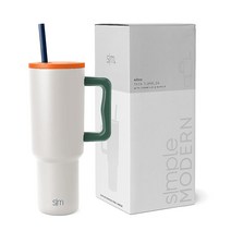 Simple Modern 40 oz Tumbler with Handle and Straw Lid | Insulated Cup Reusable Stainless Steel Water, Multi-Color: Stone Haven Mix