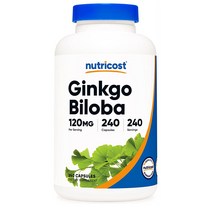 해외 Nutricost Ginkgo 120mg 은행 잎 추출 240캡슐