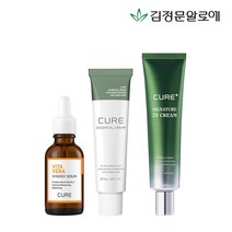 [김정문알로에] 큐어 에센셜 크림+3X크림+비타 세럼
