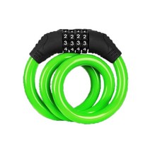 자전거관절락 2+1 자전거 케이블락 킥보드 유모차 자물쇠 bike bike cycle lock re settable 4 자리 다이얼 코드 조합 12mm x 650mm steel, 초록, 04 green
