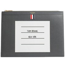 톰브라운 MAC131A 00198 025 도큐먼트 홀더 페이퍼라벨 미듐 클러치 다크 그레이