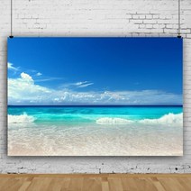 여름 해변 테마 사진 배경 코코넛 나무 천 아이 아기 생일 벽지 스튜디오 촬영, Polyester150x100cm+BJWY3T16