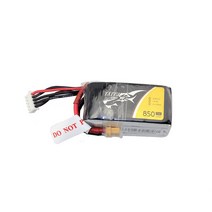 저무리 호환제품 Tattu-LiPo 배터리 팩 1S 2S 3S 4S 220 450 650 850 1300 1550 1800 mAh 45C 75C 95C XT30 XT60 플러그, 09 4S 850mah 75C