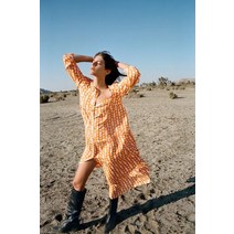 ZARA 자라 여름신상 여성프린트 브이넥 미디원피스0034/043 0034043