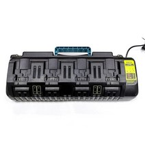 디월트충전기 호환 AJBOX-DC18SF 배터리 충전기 Makita Dewalt Milwaukee 리튬 이온 4 포트 14.4V 18V 12A, 02 For Dewalt_02 EU