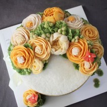 [대전앙금플라워]꽃담케이크 대전앙금플라워떡케이크 - 3호 크레센트형 (생신떡케이크 생일케이크 환갑케이크 칠순케이크 팔순케이크 결혼기념일케이크 프로포즈케이크), 흑임자