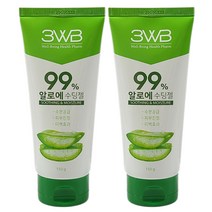웰빙 예쁜얼굴 알로에 수딩 젤 150ml 2개 겔 튜브 수분 공급 미백 진정 여름 피부