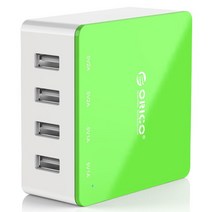 고속 멀티 충전기 ORICO 4 포트 USB 충전기 슈퍼 저렴한 가격 미국 플러그 범용 데스크탑 전원 어댑터 5V 6A 30W 출력 삼성 아이폰 화웨이, 02 Green_01 US Plug