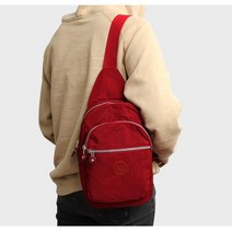 학생코디 세련된 원형 지퍼 스타 로고 남성 바디쌕 남친코디 자전거출퇴근