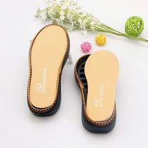 팔자걸음 평발교정 맞춤 기능성 신발 아치 깔창 DIY 손 재료 슬리퍼 고무 밑창 플랫폼 미끄럼 방지 바늘 실내 EVA, black_37