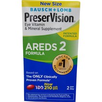 바슈롬 PreserVision 아이비타민 미네랄 AREDS2 Formula Supplement 210정, 1개
