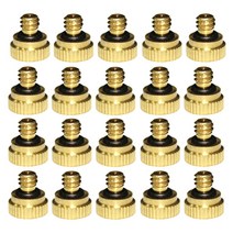 20pcs 0.4mm 나사 황동 미스트 노즐 저압 분무 미스트 분무기 물 호스 노즐, type1