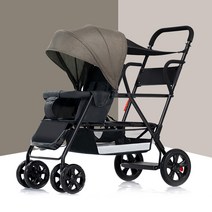 쌍둥이유모차 휴대용 연년생 유모차 경량 쌍둥이 다용도 프레임 KIDS 2인유모차 2인승 연년생유모차, 13