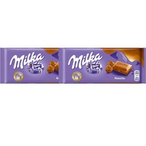 밀카 누아제트 헤이즐넛 초콜릿 100g Milka Noisette, 2팩