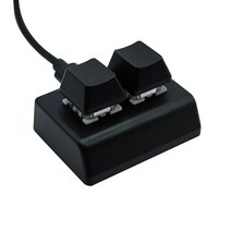 게임 USB 키보드 2 키 1 손으로 기계식 키패드 프로그래밍 매크로 키보드 오디오 프로그래밍 게임 스위치 용, 52mmx48mmx30mm, PP, 검은색