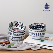 폴란드풍 폴라브 도자기 그릇 공기 / 대접 세트 5P(택1), 폴라브 공기 5P, 단일품목