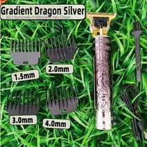 카리스마 2023 T9 0mm 전문 헤어 클리퍼 수염 트리머 전기 충전식 남성 면도기 이발사 컷 커팅 머신, 한개옵션1, 06 Gradient Silver