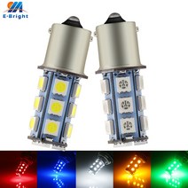 2X DC12V P21W 1156 BA15S 5050 18 SMD LED 전구 차량용 라이트 턴 시그널 백업 리버스 테일 램프 화이트, 06 웜 화이트_03 3156
