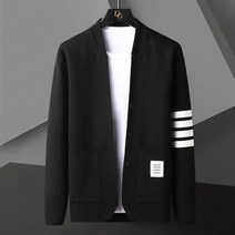 브랜드 가을 니트 가디건 남성 스웨터 목도리 캐주얼 심플 퓨어 컬러 코트