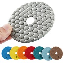 7 개 80mm 건식 연마 패드 3 인치 다이아몬드 대리석 바닥 화강암 콘크리트 연마기 단계 버핑 세트