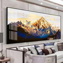 HAENGBUK 재물을 불러오는 황금산 보석십자수 비즈 큐빅 금전운 부르는 취미, 하나, 210X85cm