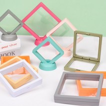 밀착 케이스 투명 악세사리 주얼리 피규어 선물포장 진열 디피, 9x9cm(스탠드형), 핑크