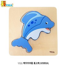 18개월 아기 잡기쉬운 돌고래 원목 퍼즐 집콕놀이 3세 어린이집 모양맞추기, 1개