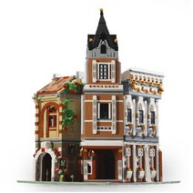 시티 스트리트 뷰 MOC 다이너 앤티크 컬렉션 모듈러 스카이 캐슬 모델 블록 브릭 쇼핑몰 코너 우체국, 08 Afternoon Tea