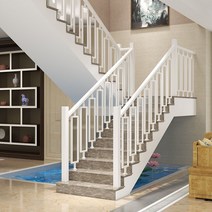 계단난간 발코니 계단 가드레일 펜스 안전 손잡이 난간, 장홍 유리 기둥 높이 85(5mm) 흑