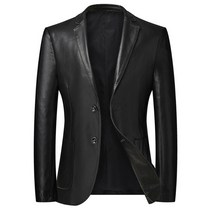 가죽자켓 남성 플러스 사이즈 6xl 7xl 8xl 용 정장 재킷 가을 뉴 클래식 블랙 비즈니스 캐주얼 루즈 pu 코트 브랜드