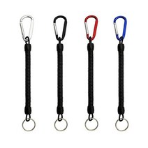 OC1145 레저 업무 카리비너 스프링줄 키링 핀온릴 1P, 크롬(1145-1)