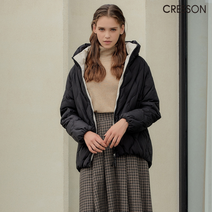 퀼팅 디테일 구스다운 숏 점퍼