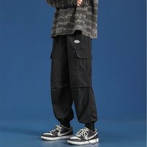 남성 카고 바지 캐주얼 힙합 루즈핏 통 팬츠 ib02