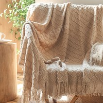 북유럽 소파커버 덮개 니트담요 손뜨게 블랑켓 털실 프린지 소파블랭킷