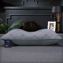 조선호텔베개 마이크로화이바 더블 G 절묘한 자수 바운스 백 베개 숏 부드러운 편안한 침실 침대 수면 5 성급 호텔 홈 성인, [03] High pillow, a02+High pillow