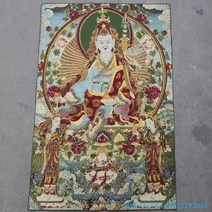 불교 탱화 master lianhuasheng tibet buddha 동상 종교 실크 thangka brocade 그림 골드 실크 천 직조 자수, 24x36, 협력사