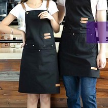 바리스타_앞치마_커피숍_레스토랑_유니폼 A3E4 안전배송, 블랙