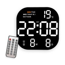 스마트 캘린더 온도 표시 디지털 LED 무소음 전자 벽시계, 색상