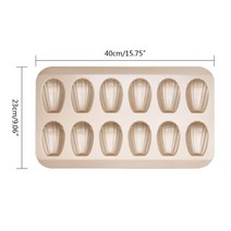 마들렌틀 휘낭시에틀 새로운 식품 등급 탄소강 케이크 금형 마들렌 팬 쉘 모양의 베이킹 금형 nonstick 무스 캔디 금형 주방 빵집 도구, 협력사, a01-골드