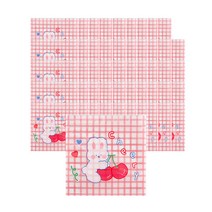 KKOutlet 귀여운 캐릭터 지퍼백 다용도 미니 비닐백 파우치 50매, 체리버니