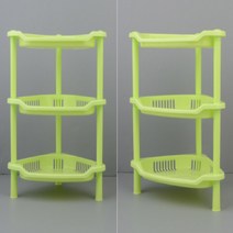 3단 코너선반 모서리선반 욕실선반 삼각 그린