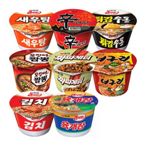 농심 컵라면 컵라면8종(신라면+김치+튀김우동+오짬+너구리+새우탕+짜파게티+육개장)x2 총16개, 32개