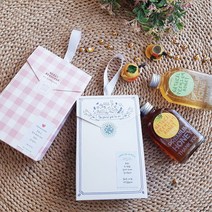 꿀140g 판촉물 회갑연 장례 백일 돌 개업 답례품 유치원 교회 행사, 야생화꿀, 핑크체크