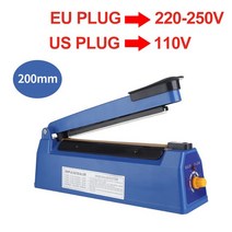 진공포장기 떡포장기계 무선 가정용 수축포장기미국/EU 휴대용 플라스틱 밀봉 기계 전기 식품 실러 온도, 01 blue_01 EU PLUG 220V