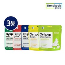 동국제약 핀란드산 자일리톨 자일리팝 40gX3봉 옵션 택1, 민트 2봉+피치 1봉