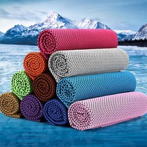 프라이스마켓 여름 스포츠 운동 아이스 쿨 아쿠아 건식 타올 수건 넥워머, 1개, 그레이, 아이스쿨원단