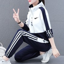 여자 트레이닝복 세트 츄리닝바지 집업 져지 여성 운동복 헬스복 트레이닝세트 [공식 홈페이지 정품] 캐주얼 운동복 여성복 2023년 봄 가을 새로운 패션 트렌드 투피스 슈트