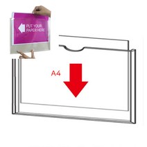 투명 아크릴 부착용 알림판 아파트안내문 부착꽂이 아크릴POP