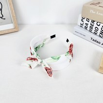 무이토린다 시폰 장미 리본 반다나 헤어밴드