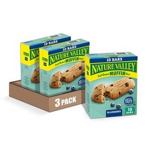 Nature Valley 부드럽게 구운 머핀 바 애플 시나몬 스낵 바 10개입 (3팩), Blueberry